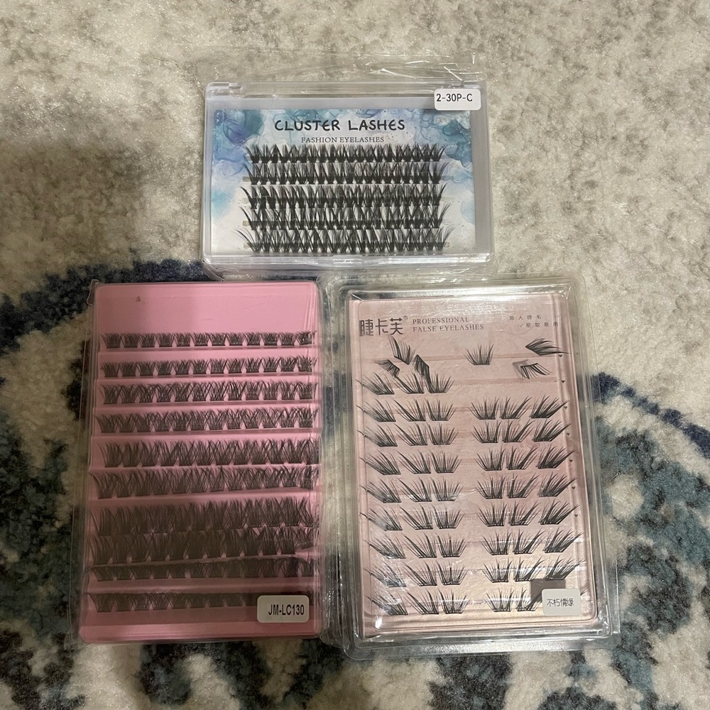 Cluster Eyelash Extensions Trio - Black